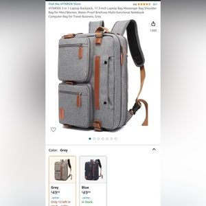 VITARVIX 3 in 1 Laptop Backpack - New